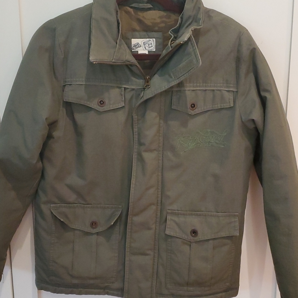 Rip Curl coat, size 12, army green
